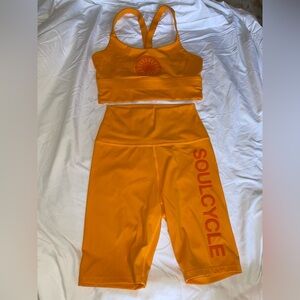 SoulCycle Bright Orange Workout Set